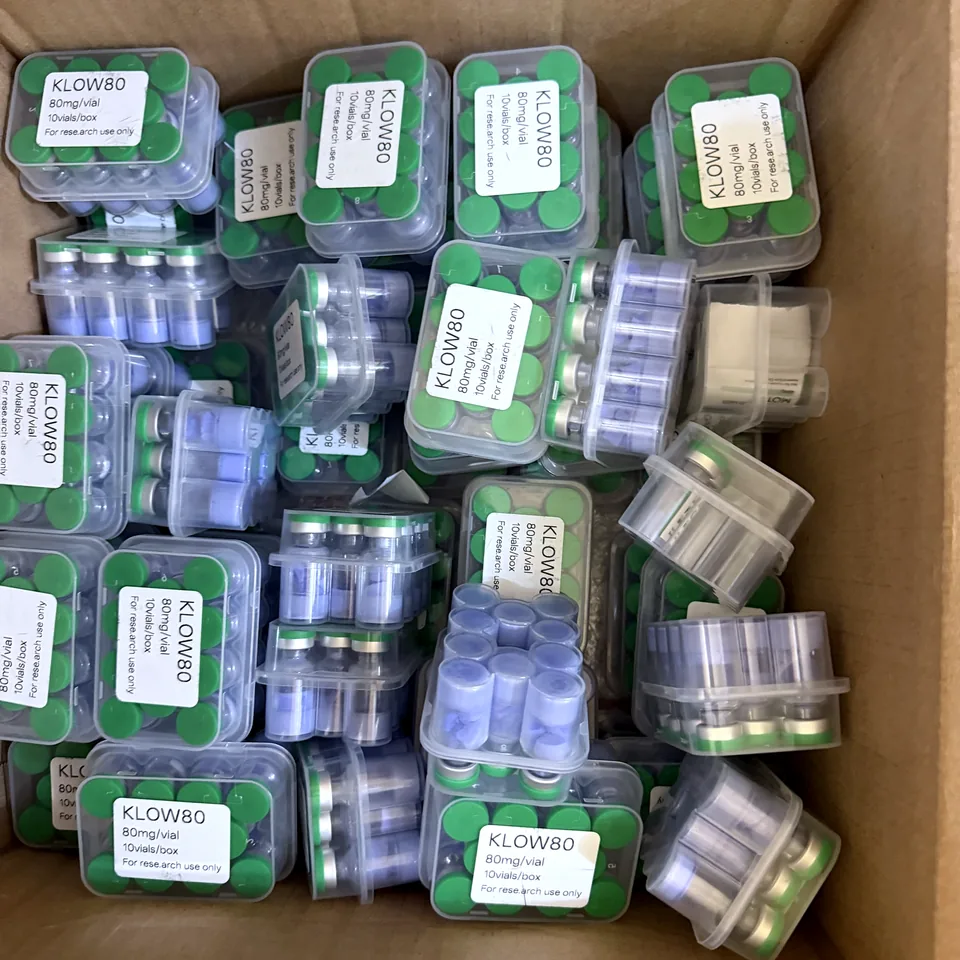 KLOW blend 80 mg: 10-vial cases in a shipping box
