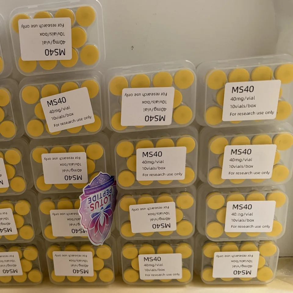 MOTS-C 40 mg: 10-vial cases, labeled MS40